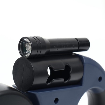 Roulette-lover for 2 dogs, with a flashlight and a container for bags, 3 m, up to 15 kg each-5