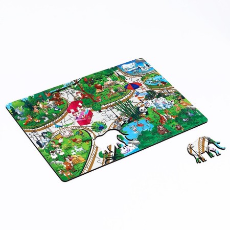 Figure puzzle "Walking in the zoo" + puzzles-5
