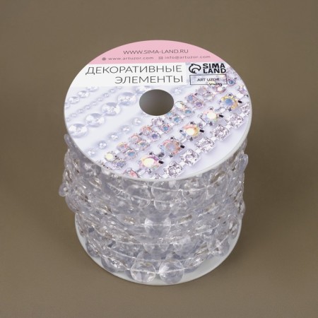 Beads on threads, 10 mm, 9 ± 1 m, the color is transparent-2