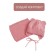 A cap on ties with ears children's Amarobaby Pure Love Bear, with a lining, size 46-48 cm, pink color