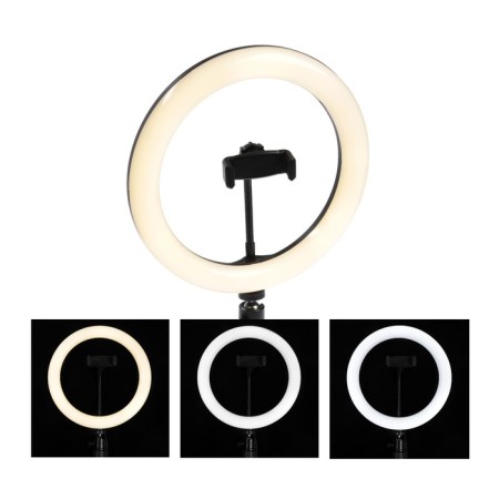 LED ring lamp on a tripod Luazon CB-31, 10 "(26 cm), 20 W, 3 modes, USB-7