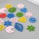 Decor for creativity tree "Carved assorted" color set 20 pcs 2x2.5 cm