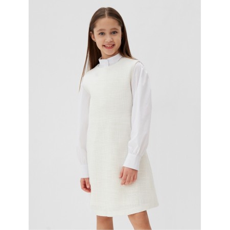Платье для девочки MINAKU: PartyDress, цвет белый, рост 128 см-5