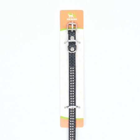 The collar of riveted with 2 rows of rivets, 33 x 1.2 cm, Osh 23-29, black-7