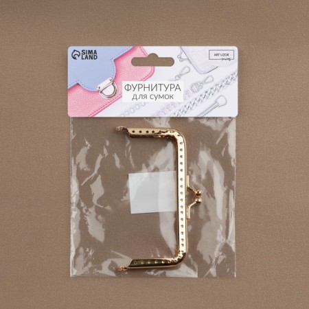 Farmoire sewing "rectangle", 10 cm, gold color-4