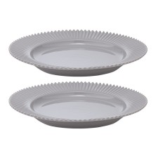 Set of plates Tkano Edge, 21 cm, 2 pcs, dark gray color