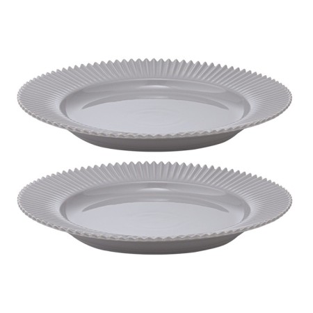 Set of plates Tkano Edge, 21 cm, 2 pcs, dark gray color