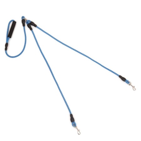 A collar for two dogs, 1.5 m x 0.8 cm, blue-1