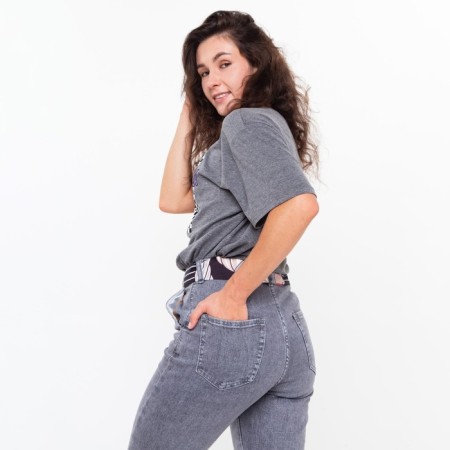 Women's jeans, gray color, size 27 (42-44)-4