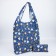 Household bag on the button, folding, blue color