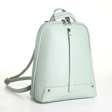 City backpack made of artificial leather with lightning, green color
