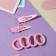Hair set "Pink Miracle" (2 invisibility 5 cm, 4 elastic bands) Butterfly, pink