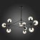 Ceiling EVOLUCE lamp. Sle154903-10. Lacotta. 10x40 watts, E27, 100x100x120 cm, black color