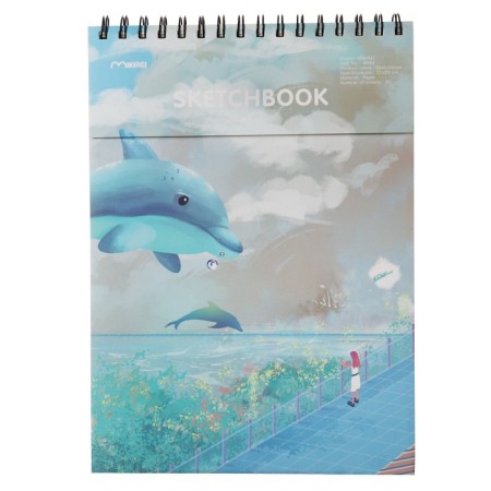 Sketchbook 21x29cm for pastel, 30 sheets, hard cover, density 130 gr, mix-3