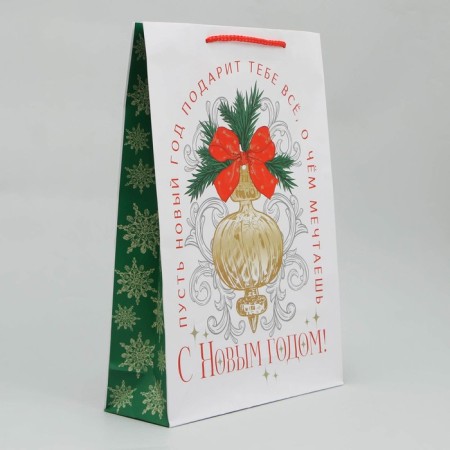 Laminated vertical package “Everything you dream”, l 28 x 38 x 9 cm, New Year-2