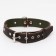Combined dimensionless collar, leather/tarpaulin, 65 x 3.5 cm, Osh 31-61 cm, brown