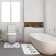 A set of bathroom mats Ethel Eucalypt 2 pcs, 80x50 cm, 50x40 cm, velor