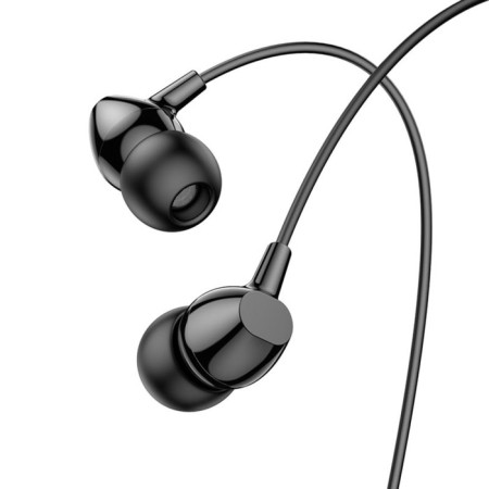 Hoco M94 headphones, wired, vacuum, microphone, 1.2 m, black-2