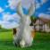 Garden figure "Hare I want cabbage" 24x22x42cm