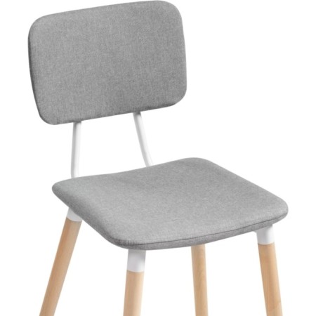 Wooden chair KLINT ARE BUK/fabric, natural/gray 43x58x82 cm-4