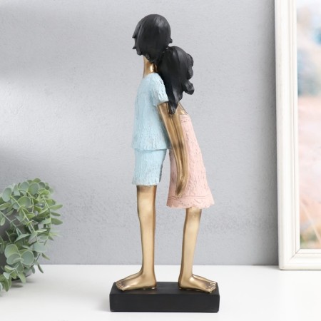 Polystone souvenir "Children - Trust" white -gold 14x7x38 cm-4