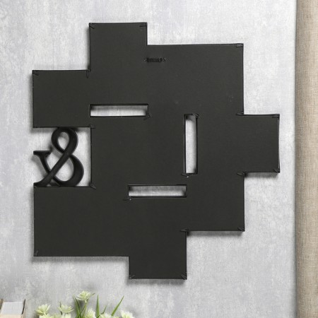 Photo frame plastic in 8 photos 10x10, 10x15, 13x18 cm "&" Black 50.5x51.5x2 cm-3