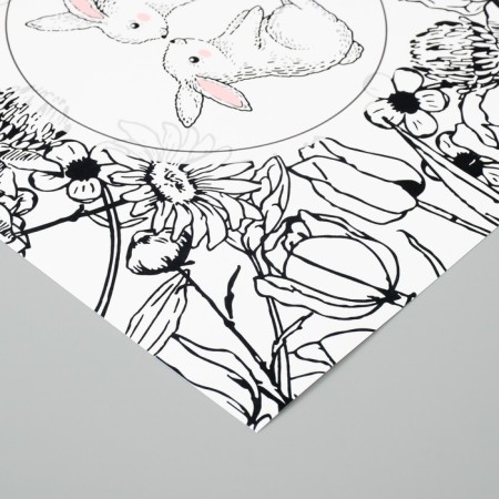 Scrapbooking paper "Cute bunnies" density 180 grams set 5 pcs 30.5x32 cm-3