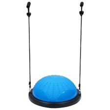 Half -sphere BOSU gymnastic onlytop, massage, with a pump, 46x20 cm, blue color is blue