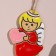 Souvenir "Angel with a heart", 6x6.5 cm, Mayolik