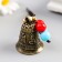 Metal bell "Greek ornament" with colored beads d = 2.5 cm 5x2.7x2.7 cm