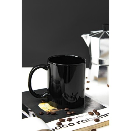 Ceramic share mug "Classic", 390 ml, black color-6