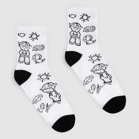 Men's socks minku "boy", white color, size 42-43 (29 cm)