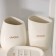 Savanna Stone bathroom accessories set, 4 items (soap dish, soap dispenser, 2 glasses), white color