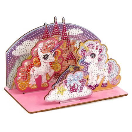 Diamond mosaic for children with partial filling on the figures "Fabulous Unicorn"-2