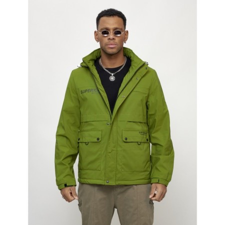 Sports male jacket, size 48, green color
