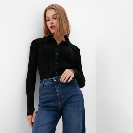 Jumper Women's Minaku: Knitwear Collection Black Color, size 46-48