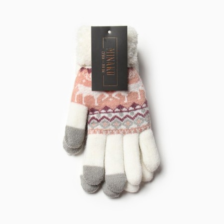 Female gloves at the lawsuit Minaku 22 cm white-3