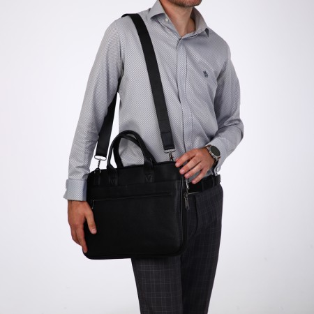 Male bag, black color-8