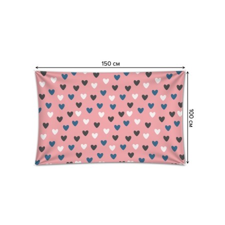 Decorative panel with photo printing "Vanilla Hearts", horizontal, size 100x150 cm-1