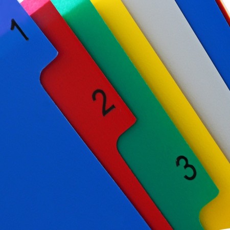 A set of A4+ Office-2000, digital 1-10, color, color, plastic 140 μm-2