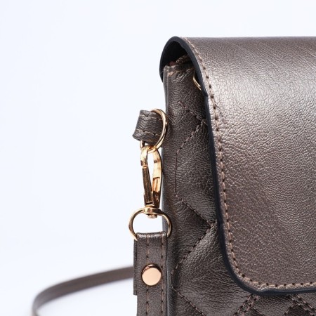 Bag-clate on magnet, long belt, bronze color-5