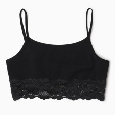 Топ для девочки, цвет чёрный, рост 152-158 см