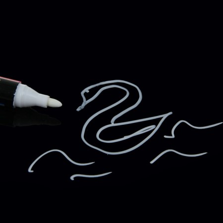 Cretaceous marker for glass, led on a blister, white-2