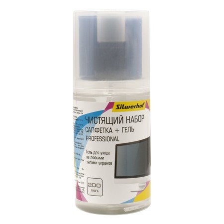 Cleaning set (napkin + gel) Silwerhof for screens and optics 200ml