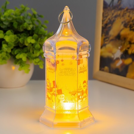 Night -year -old "New Year" LED from 3xlr41 batteries is transparent 6x6x15 cm Risalux-1