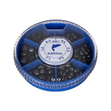 Sinker Salmo fraction Soft, set No. 3, 6 sections, 0.3-1.6 g, 100 g-1