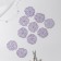 Knitted elements "Flowers", 4.5 × 4.5 cm, 10 pcs, lilac color/chameleon