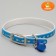 A collar of artificial leather with sparkles, 32 x 1 cm, mix of flowers