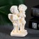 Figure "Angels with a bouquet of roses on the heart" gilding, 10x7x4cm