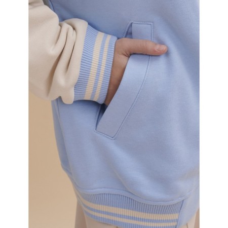 Jacket for girls, height 104 cm, blue color-8